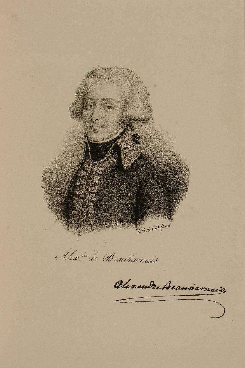 Retrato do visconde Alexandre François-Marie de Beauharnais (1760-94) de Francois Seraphin Delpech