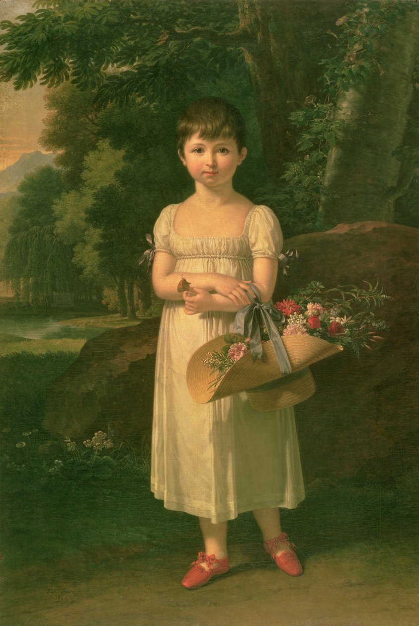 Retrato de Amelia Oginski, 1808 de Francois Xavier Fabre