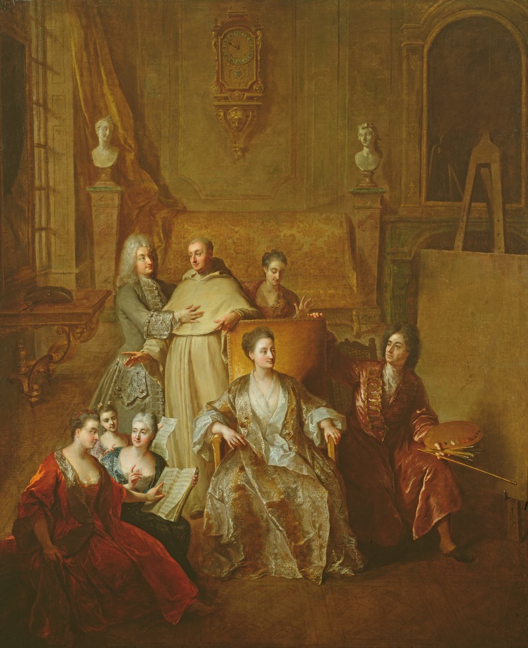 O Artista e sua Família, c.1708 de Jean François de Troy