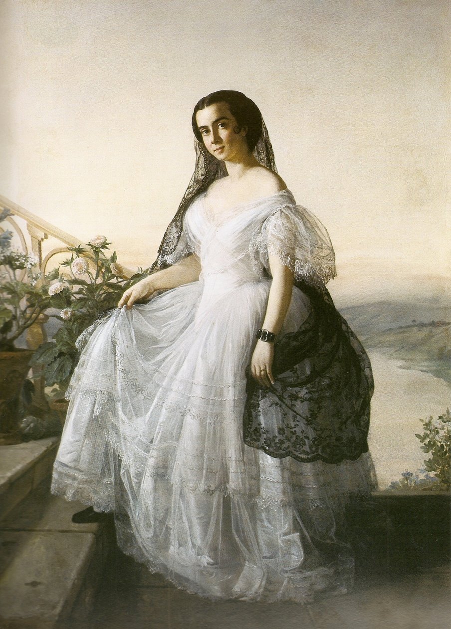 Retrato de uma mulher de François Auguste Biard