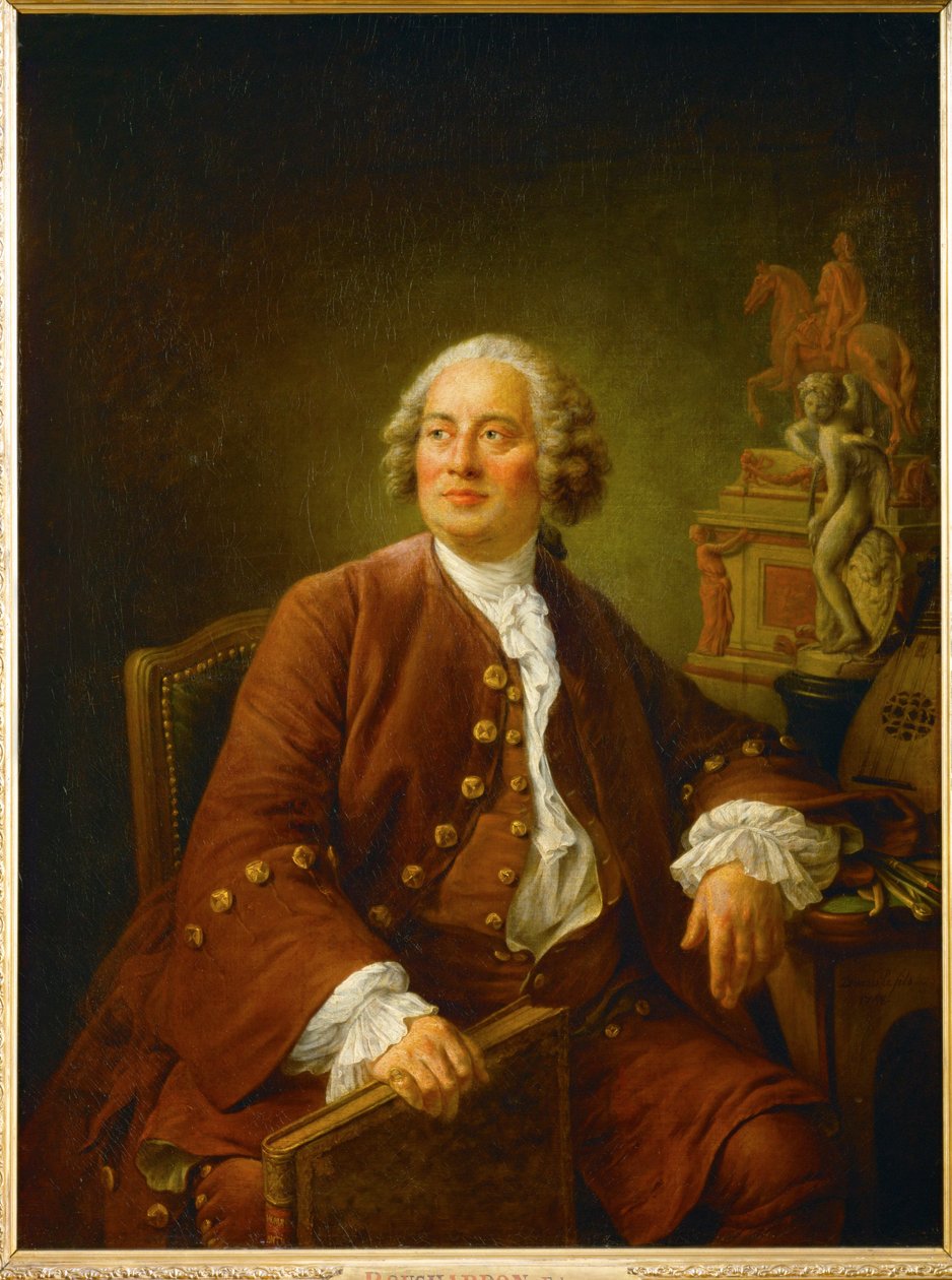Retrato do escultor Edme Bouchardon ... de Francois-Hubert Drouais