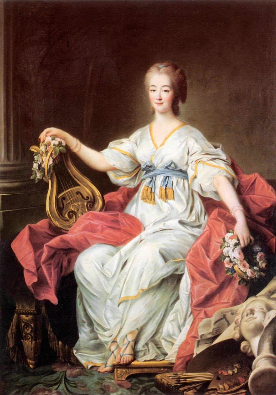 Retrato da Condessa Jeanne (Becu) du Barry de Francois Hubert Drouais