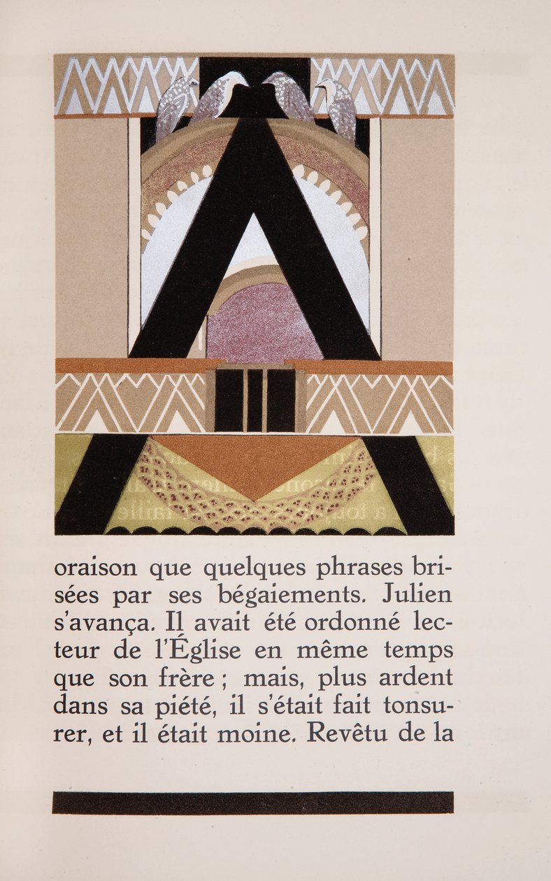 Ilustração de &39;Daphne&39; de Alfred Vigny, laca de Jean Dunand (1877-1942) de Francois Louis (after) Schmied