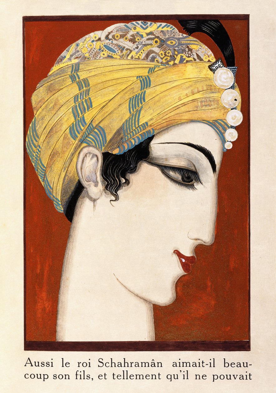 Capa, de &39;História da Princesa Boudour - Contos das Mil e Uma Noites&39; de Francois Louis Schmied