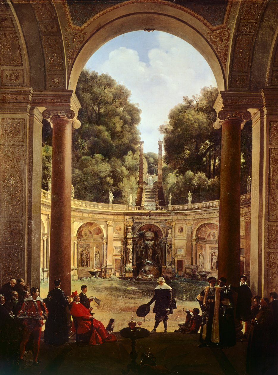 Cardeal Pietro Aldobrandini a receber Domenichino de Francois Marius Granet