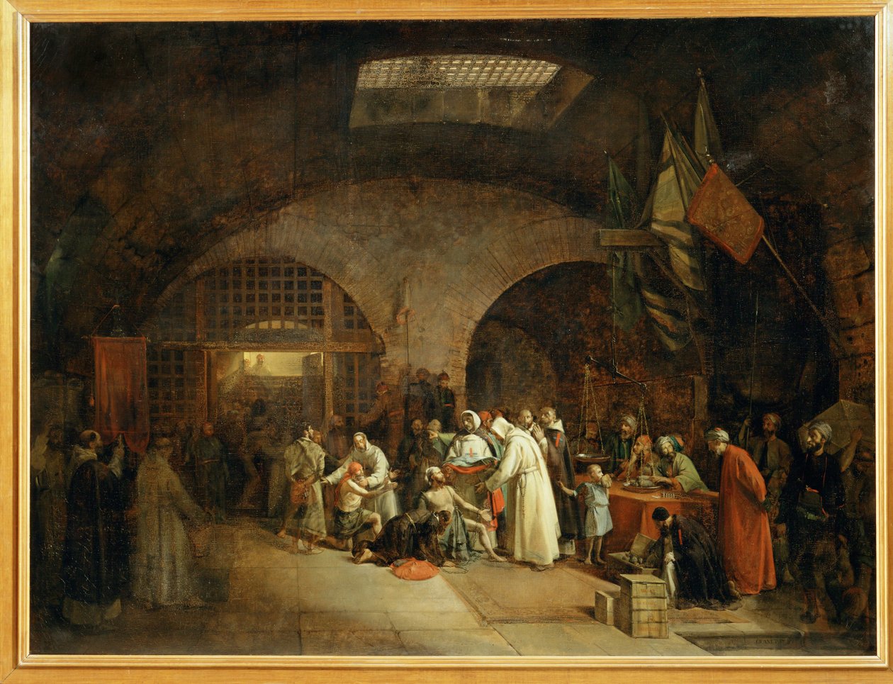 Redenção de prisioneiros nas prisões de Argel ... de Francois Marius Granet