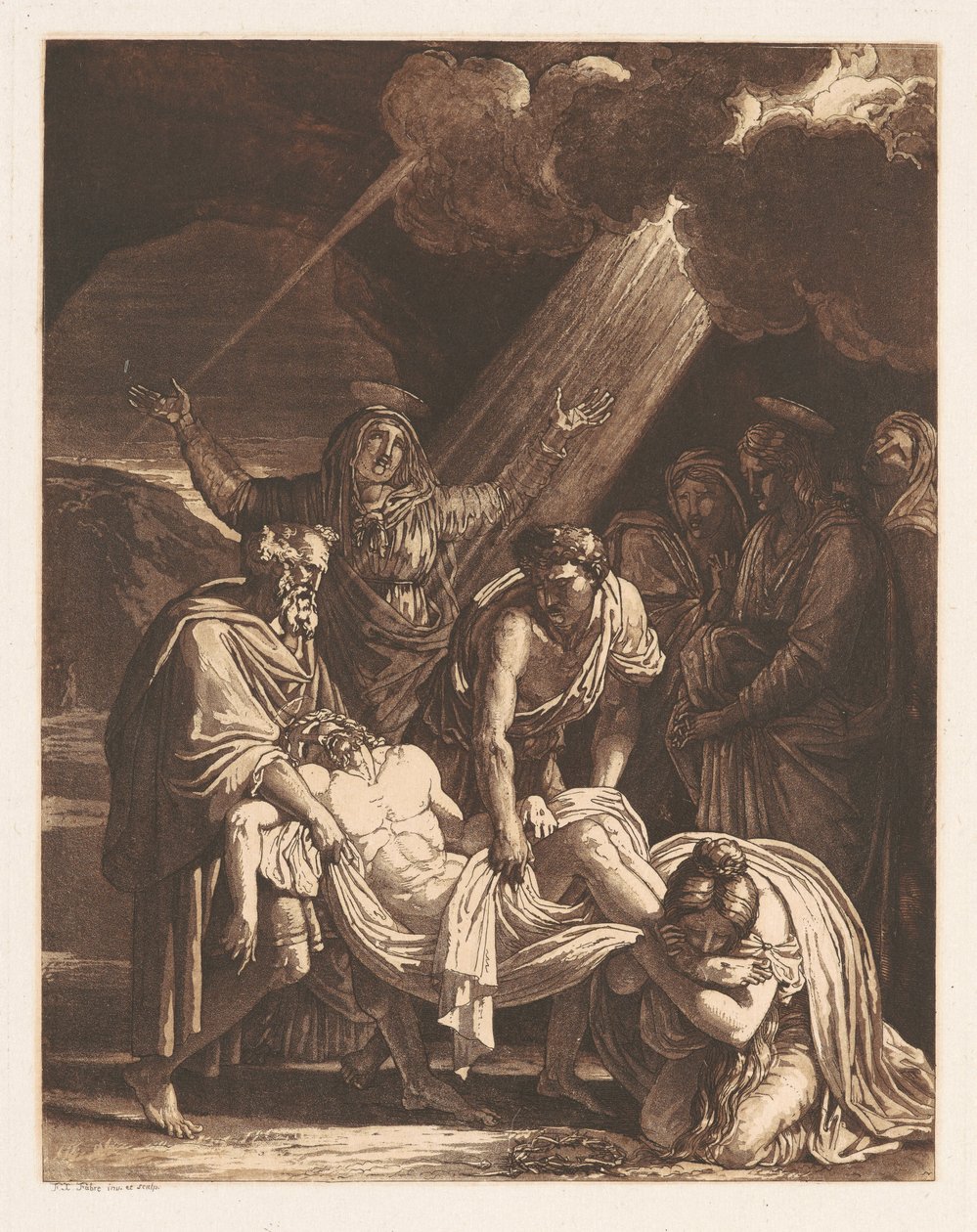 Cristo levado ao túmulo de Francois-Xavier Fabre