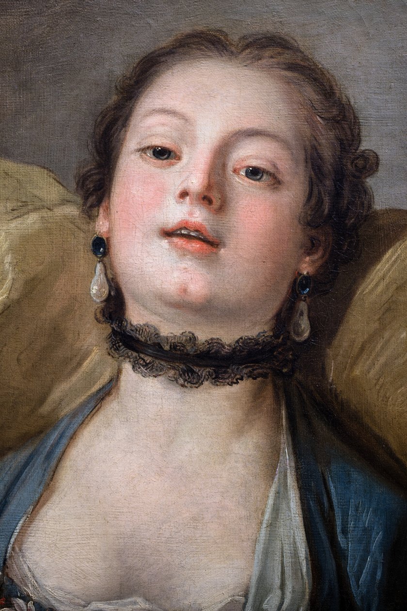 Cabeça de uma jovem chamada La Voluptueuse de Francois (after) Boucher