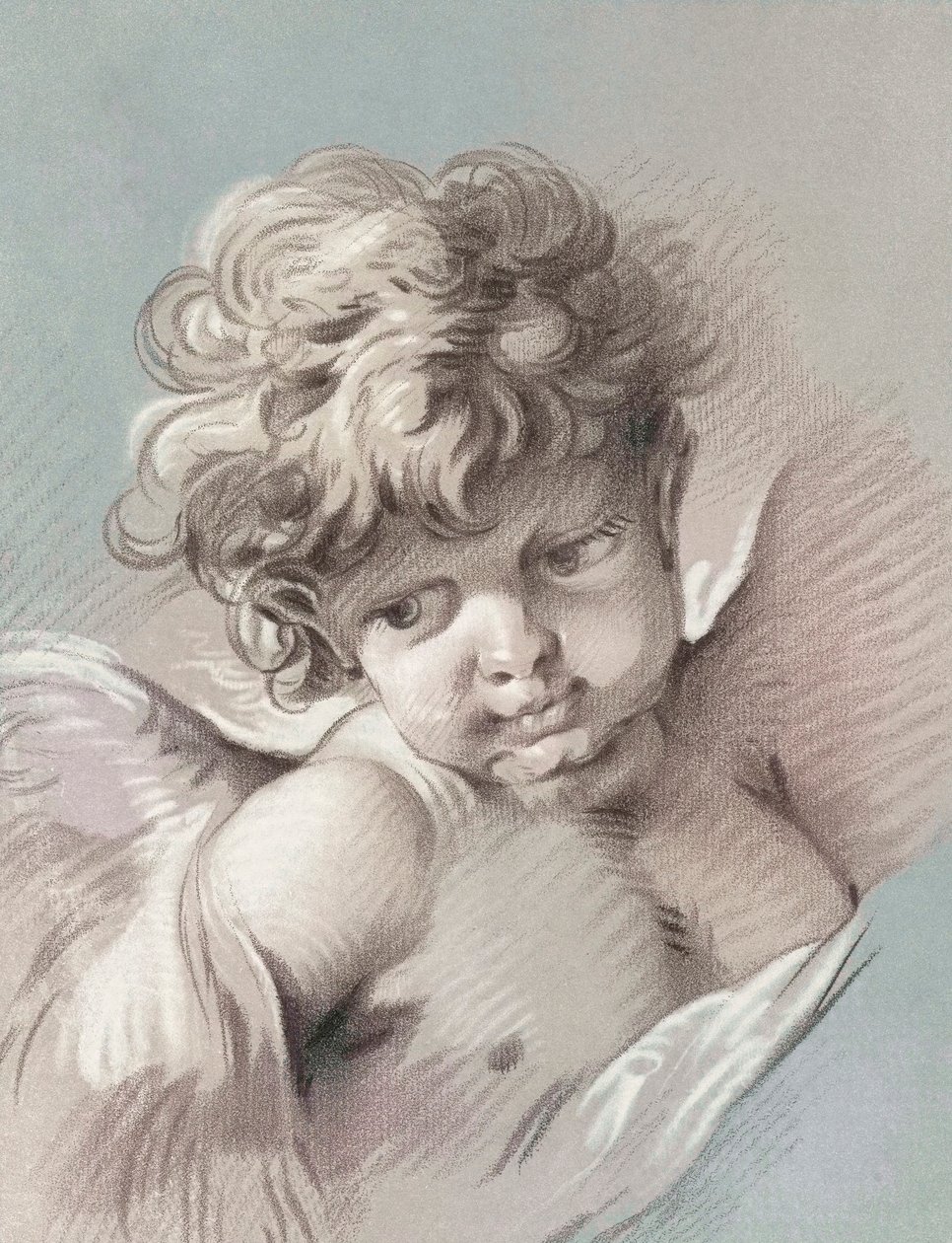 Putto ou querubim. de Francois (after) Boucher