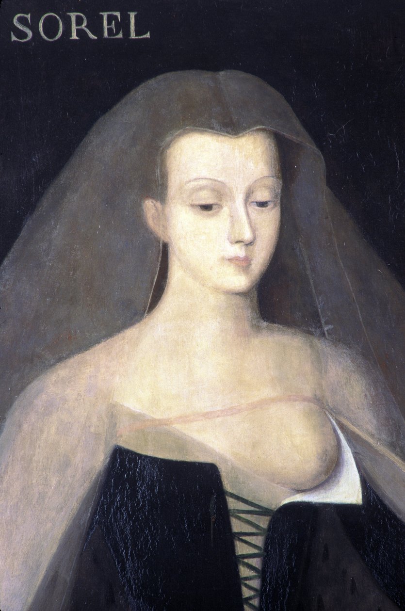Retrato de Agnes Sorel (pintura) de Francois (after) Clouet