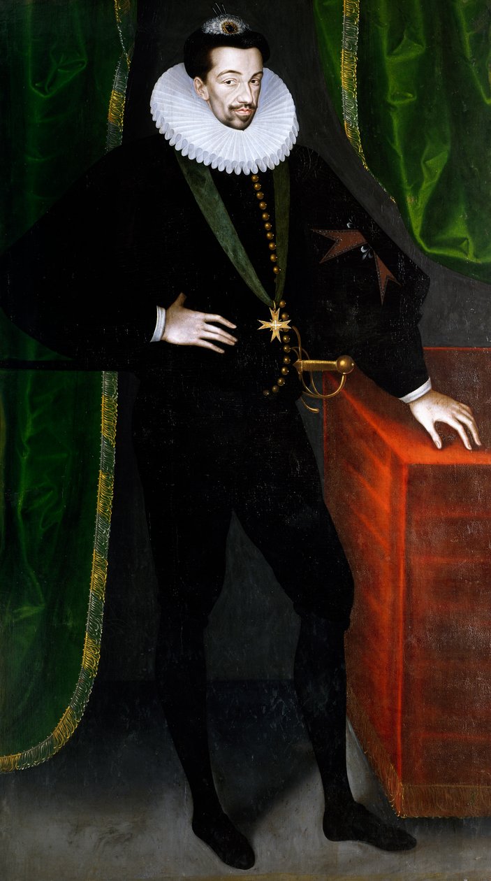 Retrato de Henrique III de França, Rei da Polónia de Francois (circle of) Quesnel