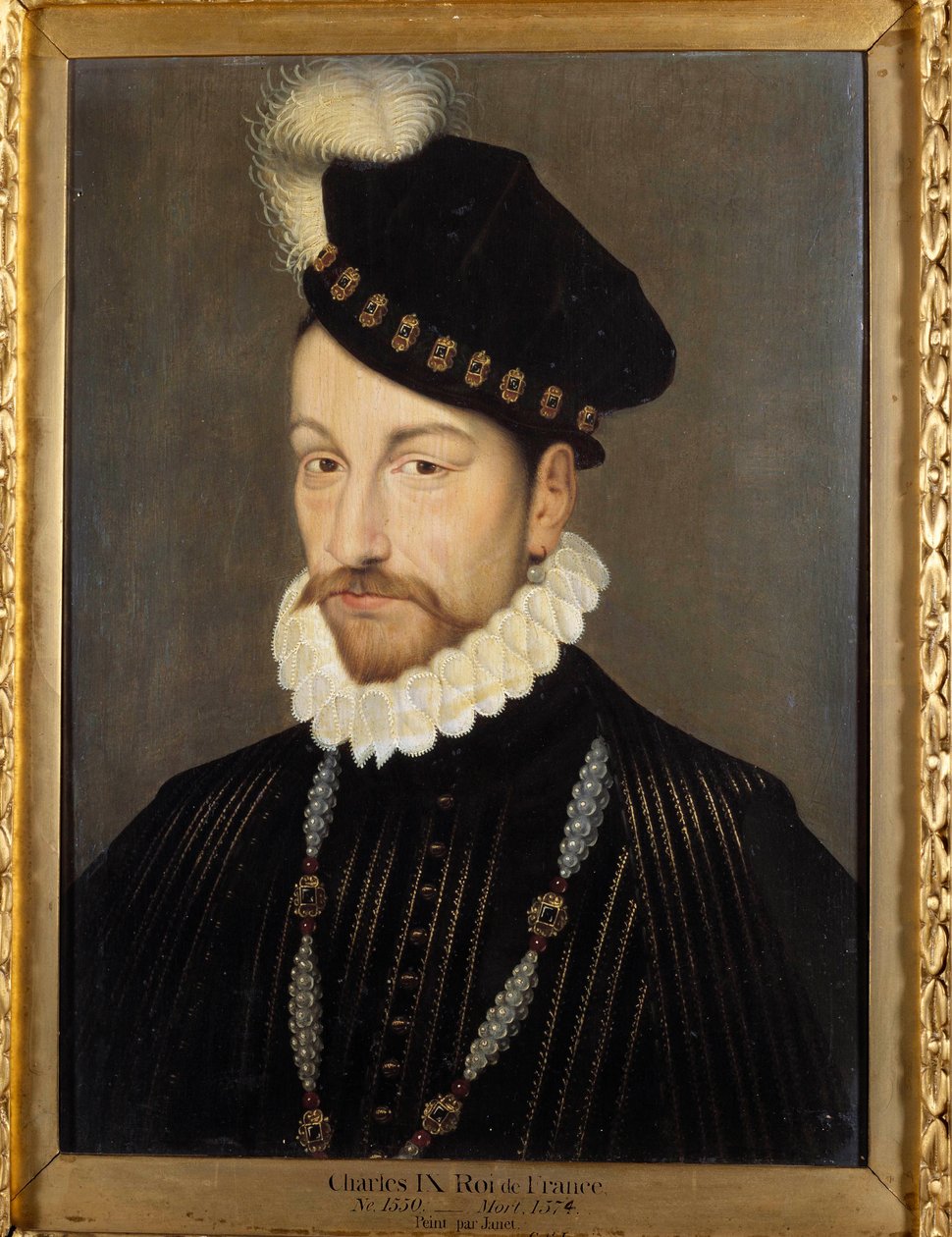 Retrato de Carlos IX (1550-1574), Rei da França Pintura do Atelier por François Clouet (cerca de 1515-1572) de Francois (workshop of) Clouet