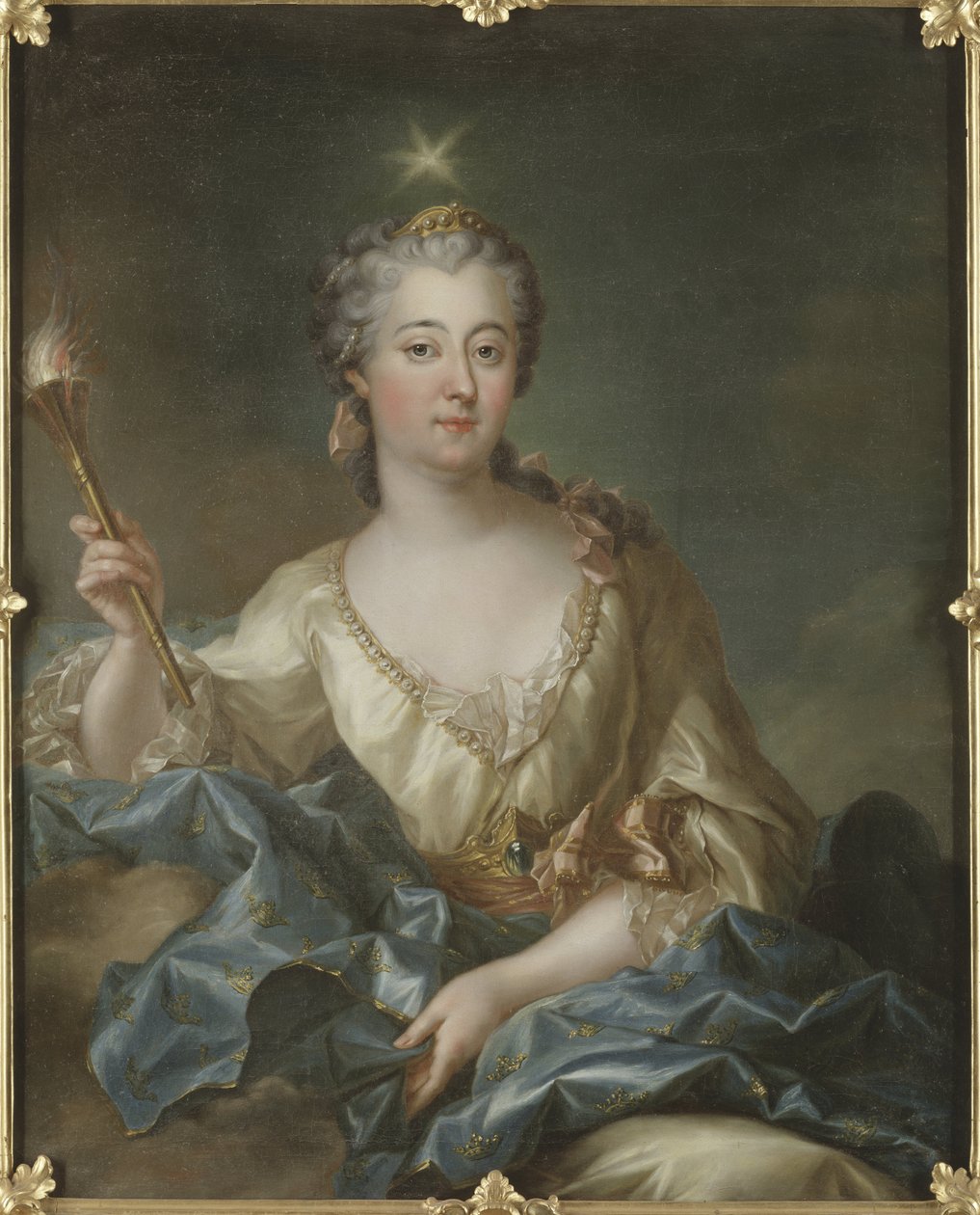 Louise Ulrique de Prusse, reine de Suede et Finlande - Retrato de Louisa Ulrika da Prússia (1720-1782), rainha da Suécia, de Grasognon Latinville, François-Adrien (1705-1774). Óleo sobre tela. Dimensão : 103x82 cm. Nationalmuseum Estocolmo de Francois Adrien Grasognon Latinville