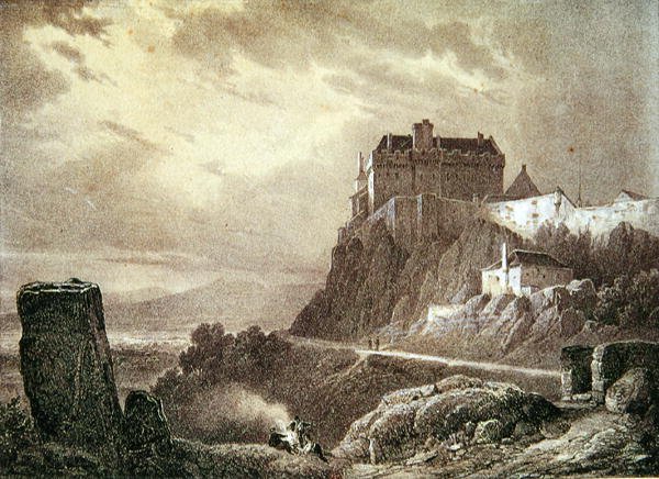 Castelo de Stirling, gravado por Villeneuve de Francois Alexandre Pernot