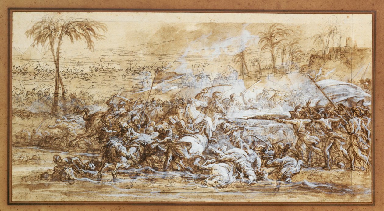A batalha das Pirâmides, Napoleão saiu vitorioso ... de François André Vincent
