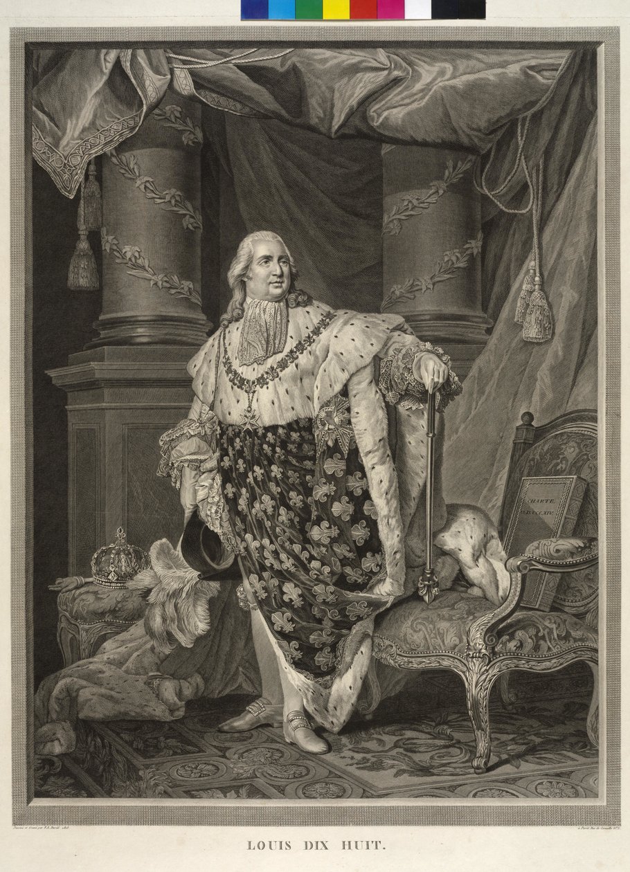 Rei de França Luís XVIII de Francois Anne David
