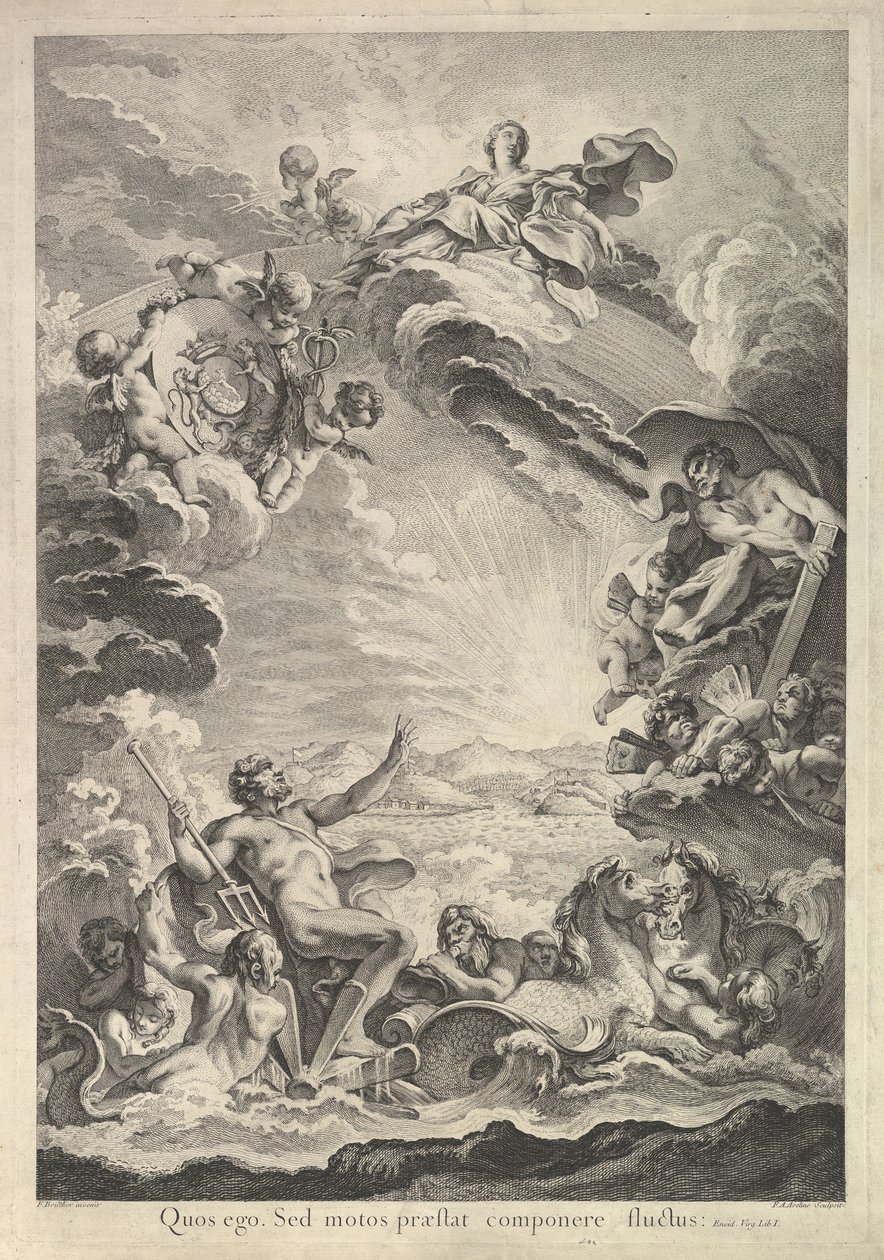 Netuno, acalmando a tempestade Netuno, acalmando a tempestade, século XVIII. de Francois Antoine Aveline