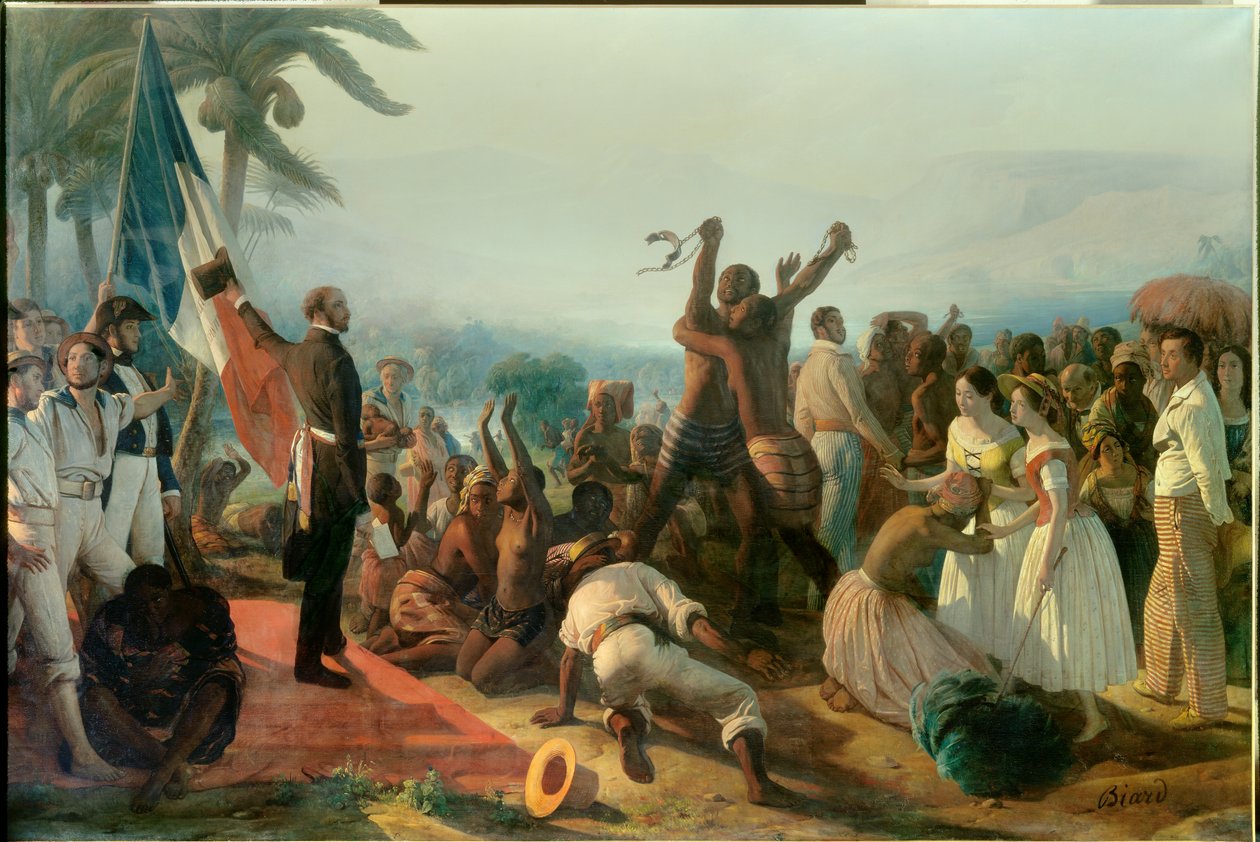 Proclamação da abolição da escravatura nas colónias francesas em 23 de Abril de François Auguste Biard