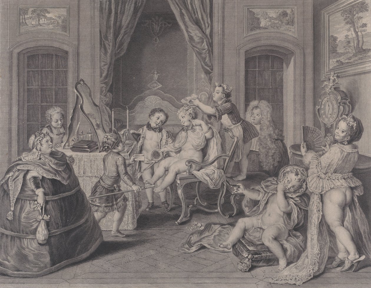 Jogos infantis Jogos infantis, 1731. de Francois Bernard Lepicie