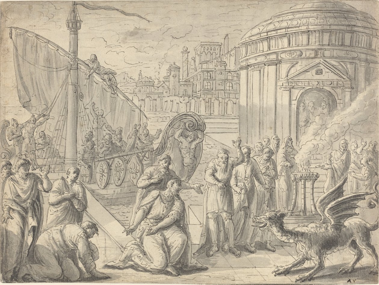 A chegada de Esculápio a Roma de Francois Boitard