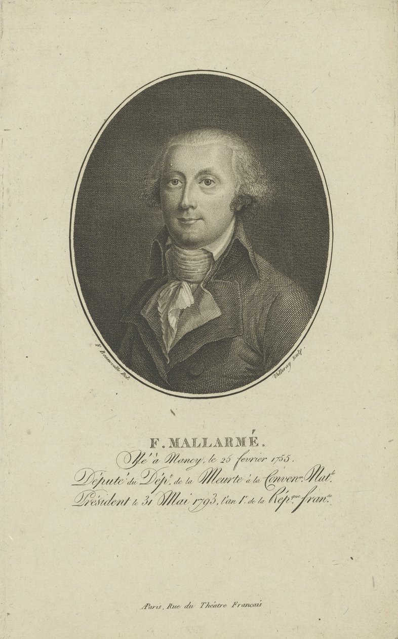 François-René-Augustin Mallarmé 1755-1831, c. 1800. de Francois Bonneville