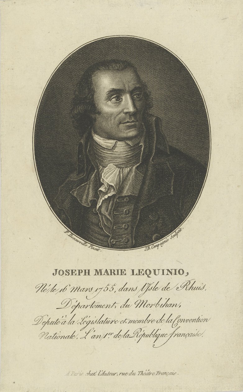 Retrato de Marie Joseph Lequinio 1755-1814, 1795-1799. de Francois Bonneville