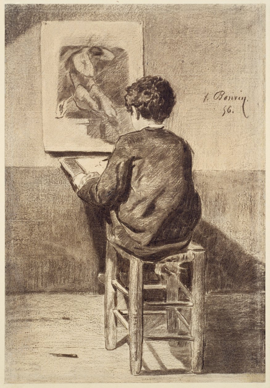 Rapaz a desenhar de François Bonvin