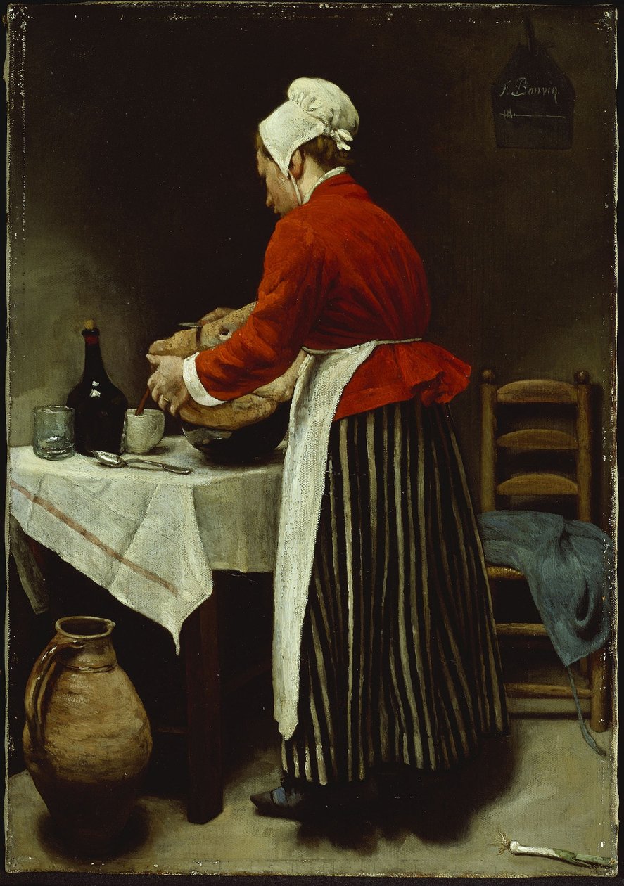 A empregada, c.1875 (óleo sobre tela) de François Bonvin