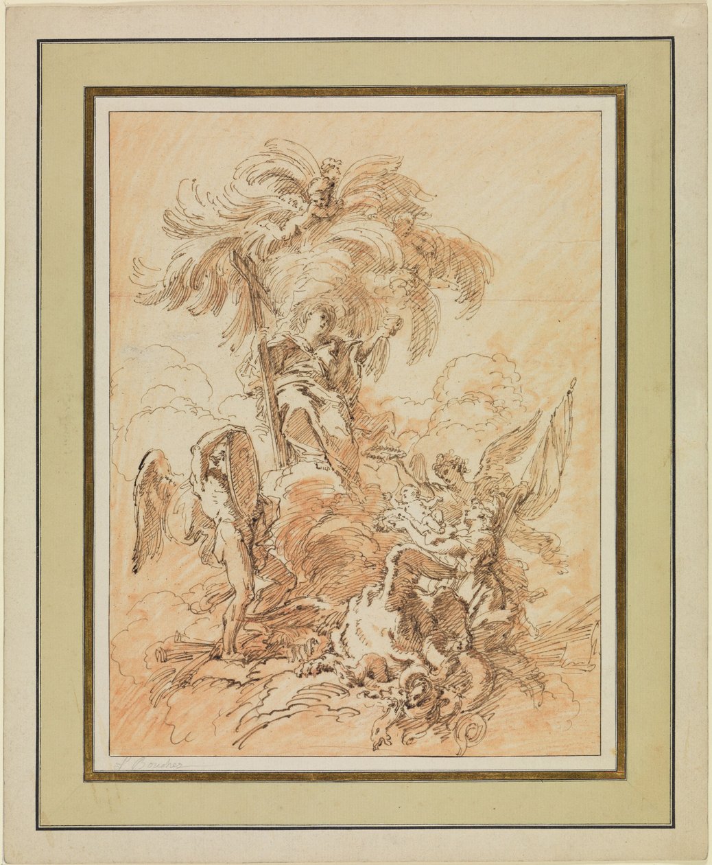 Alegoria ao nascimento de um príncipe francês de François Boucher