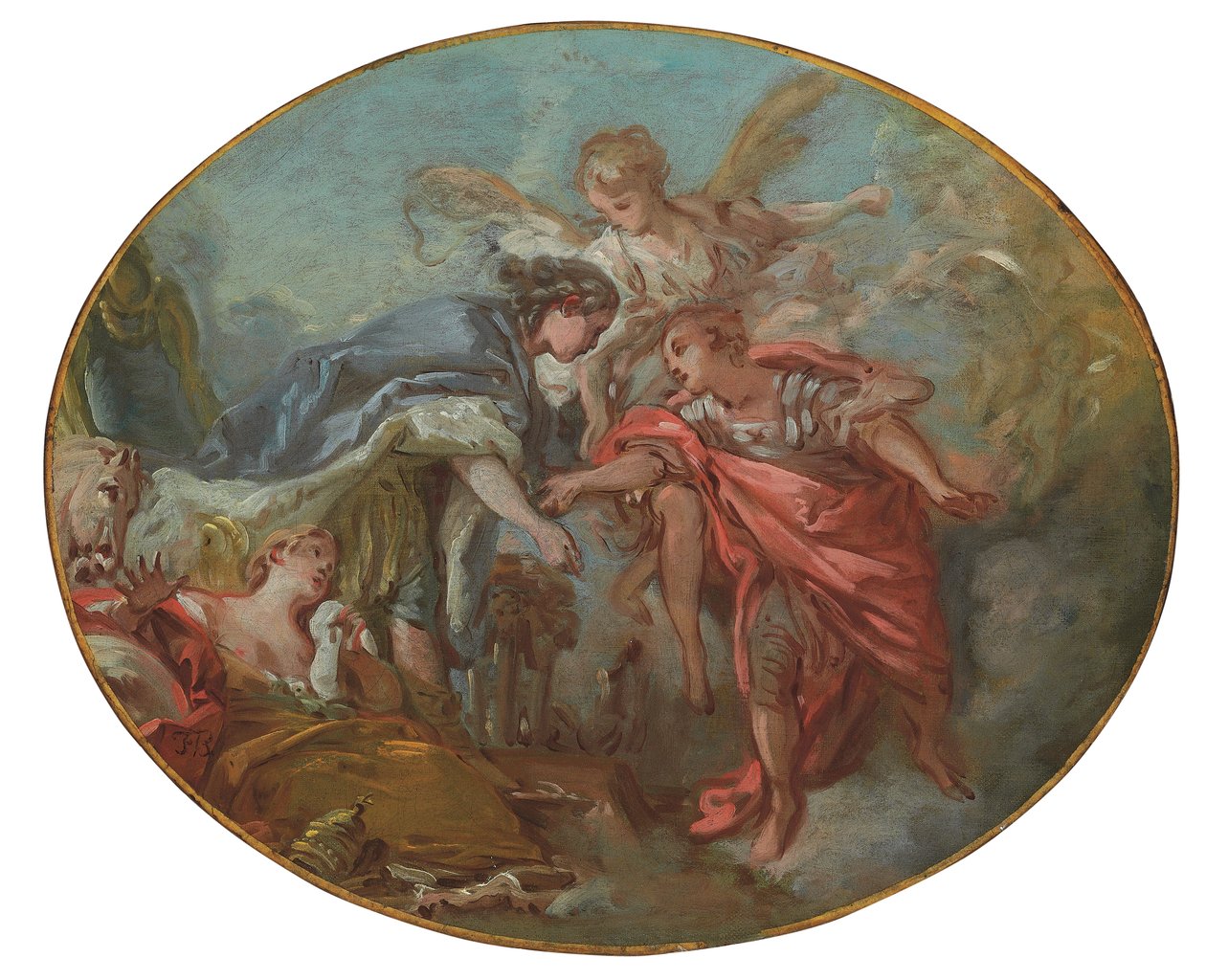 Uma alegoria (óleo sobre tela) de François Boucher