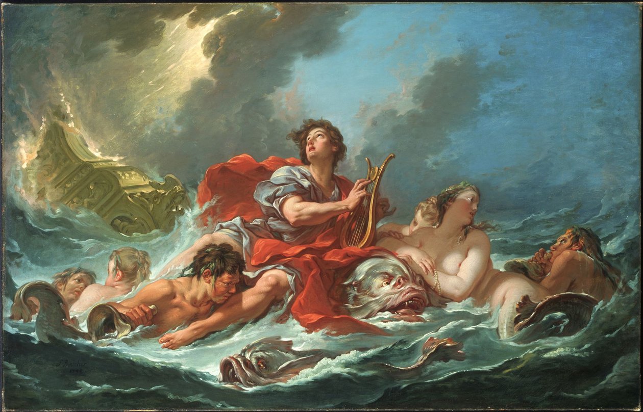 Arion no Golfinho de François Boucher