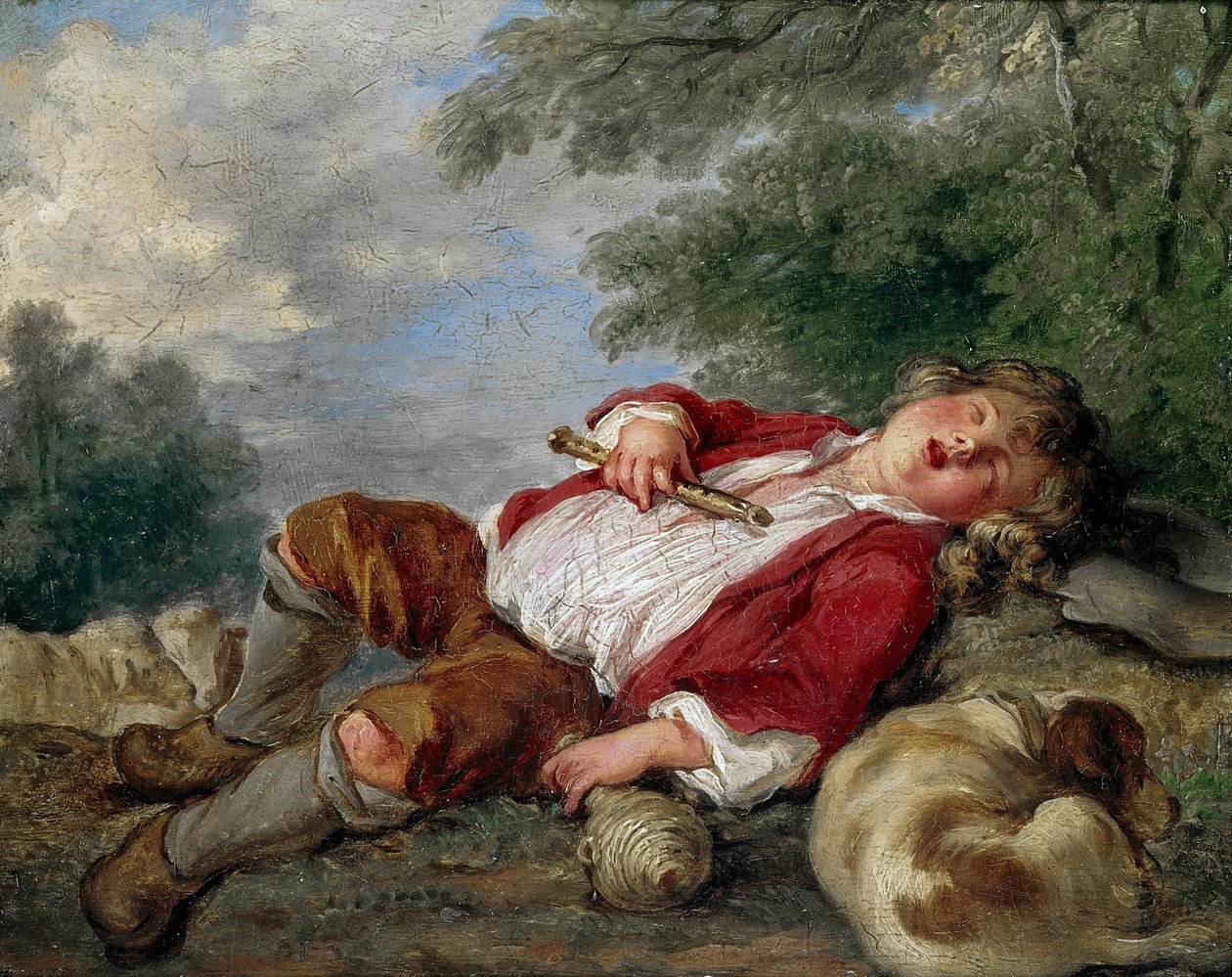 Berger endormi (O pastor adormecido), c. 1750 de François Boucher