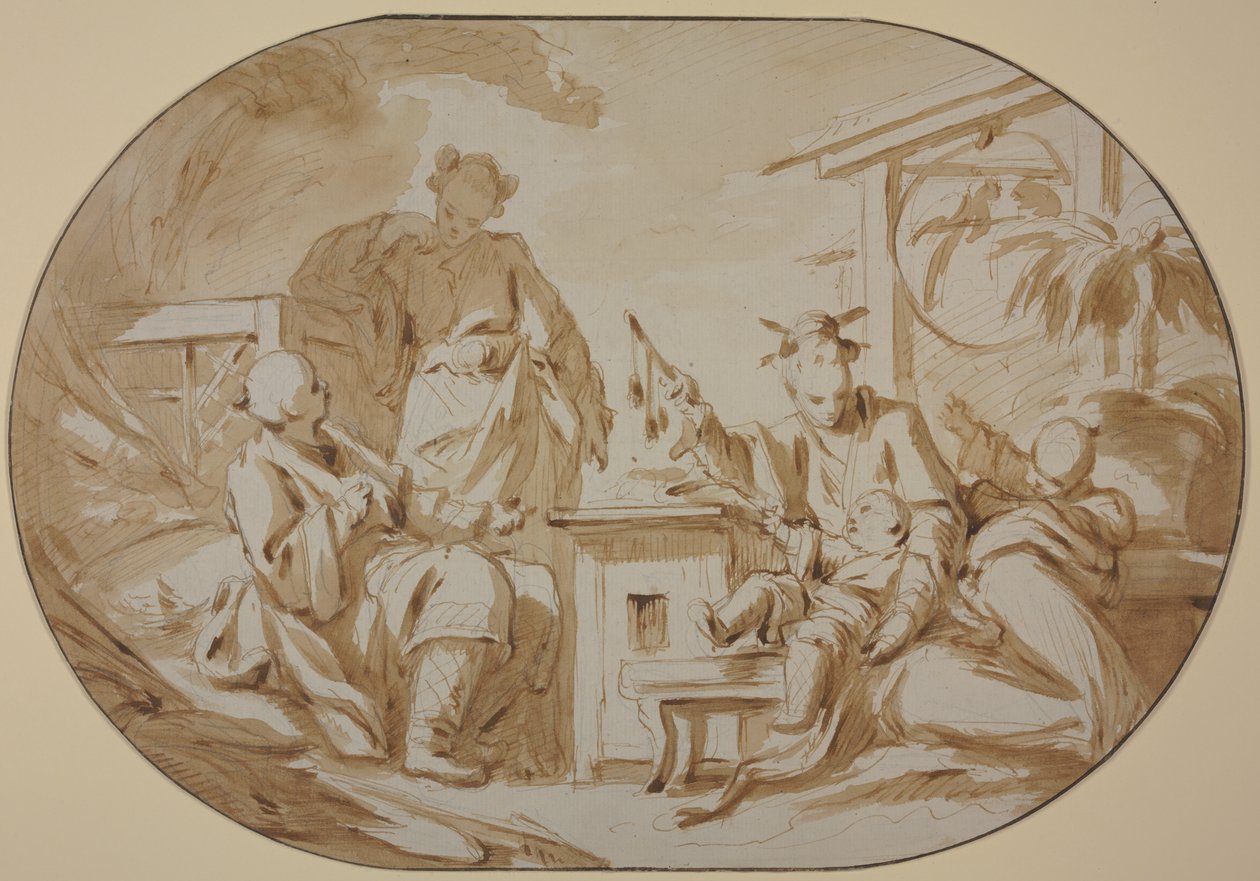 Cena familiar chinesa de François Boucher