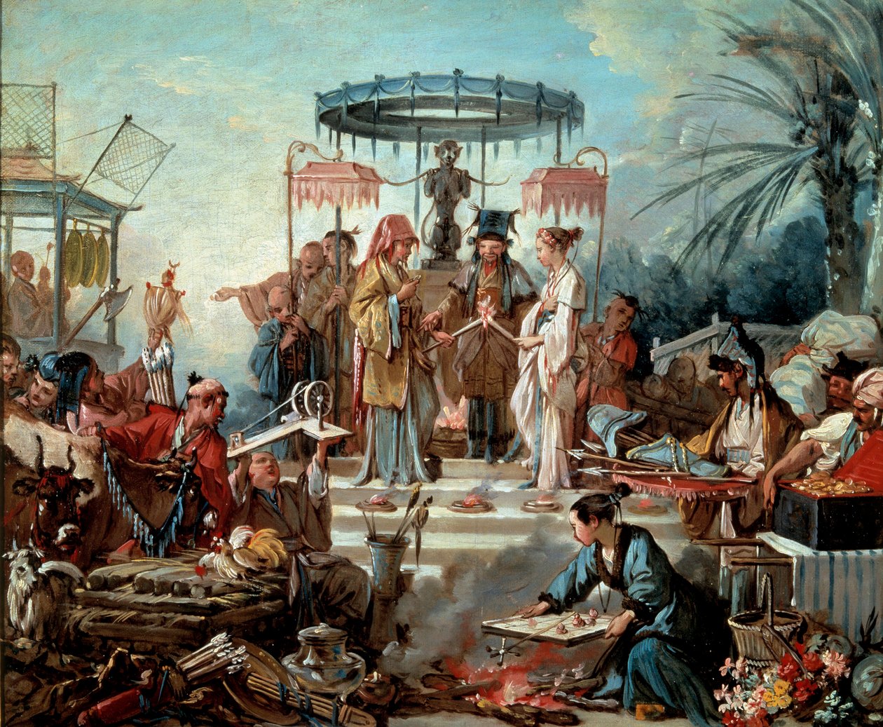 Casamento chinês na corte do Imperador da China. Pintura de François Boucher (1703-1770) 1740 Besancon, Musee des Beaux Arts de François Boucher