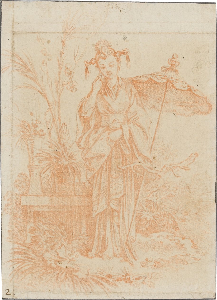 Chinoiserie (A senhora do jardim) de François Boucher