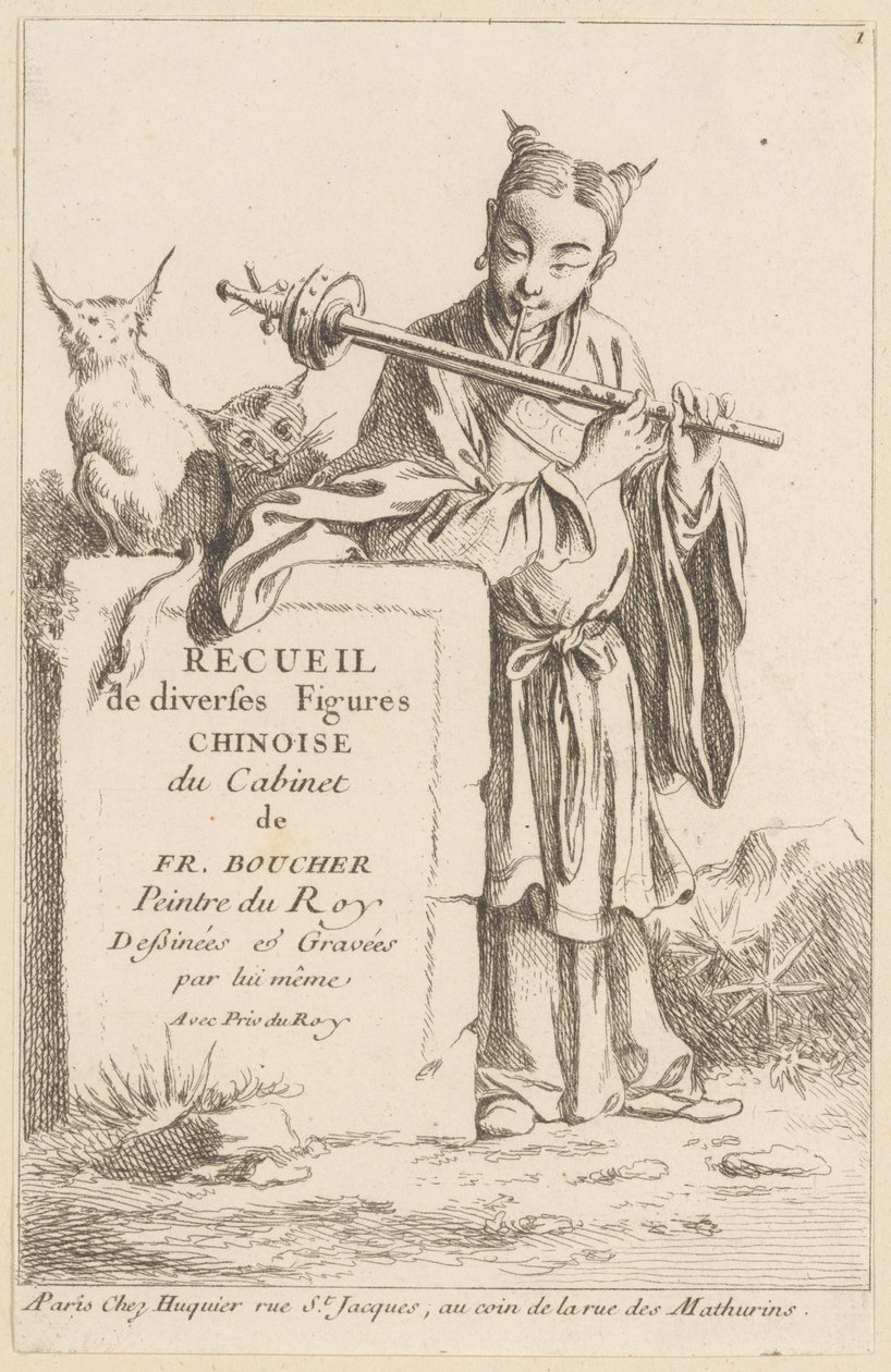 Coleção de diversas figuras chinesas de François Boucher
