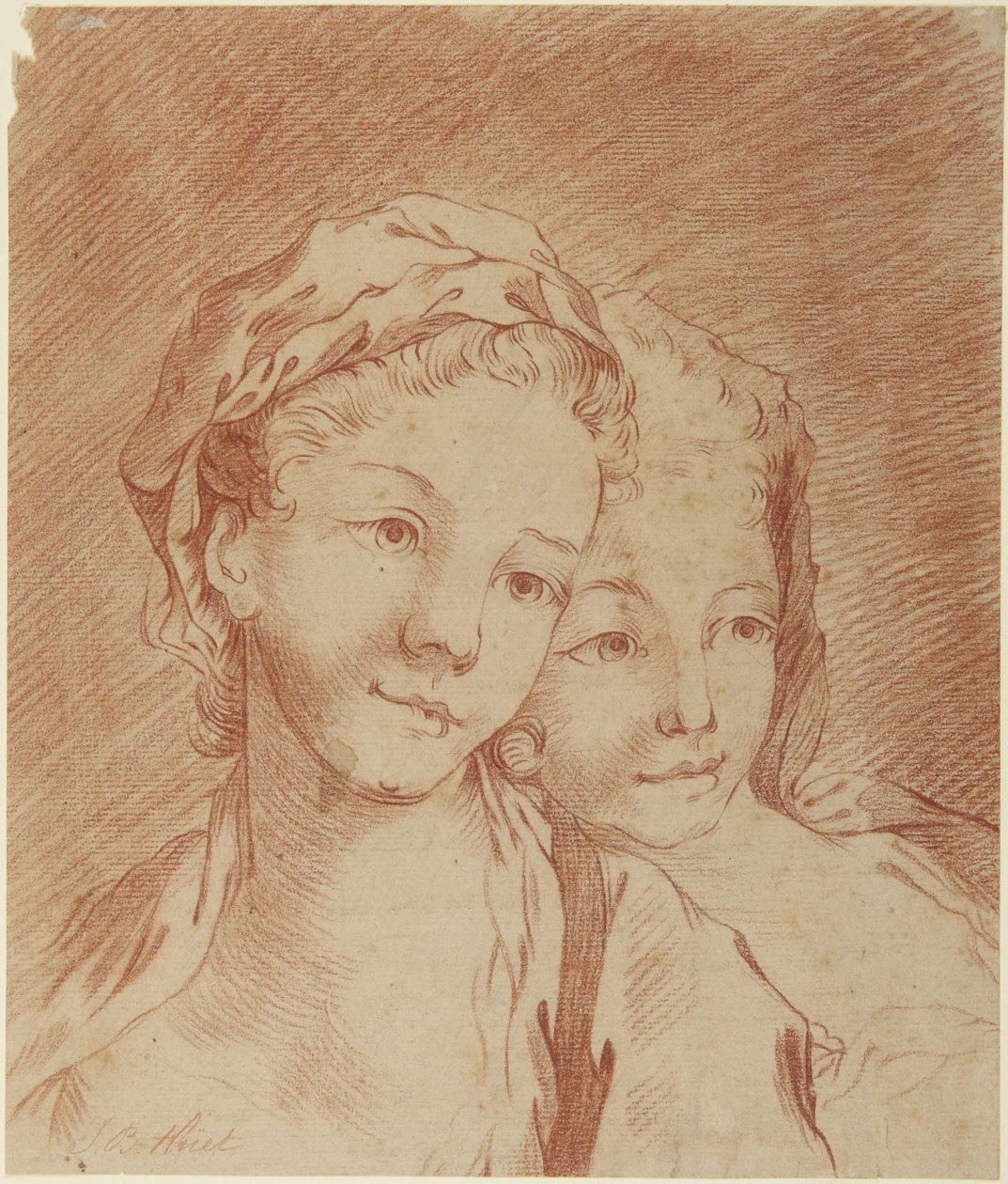 As cabeças de duas raparigas de François Boucher