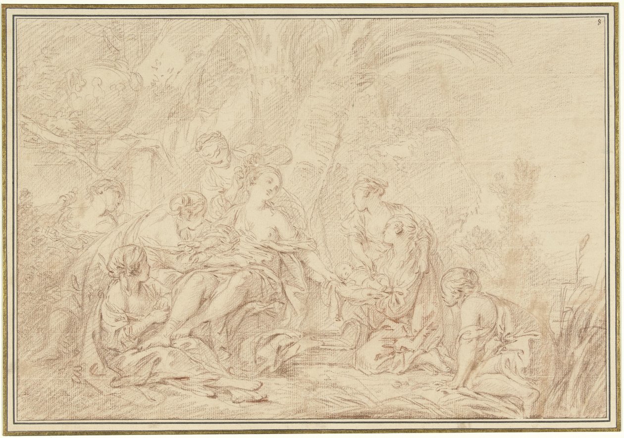 O achado de Moisés de François Boucher