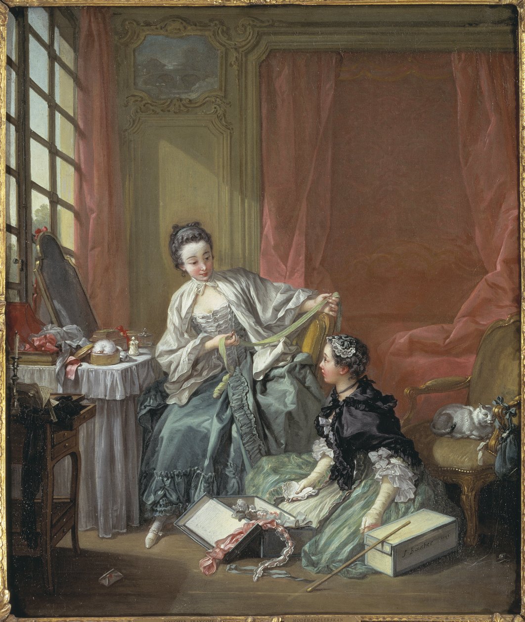 La modiste - The Milliner, de Boucher, François (1703-1770). Óleo sobre tela de François Boucher