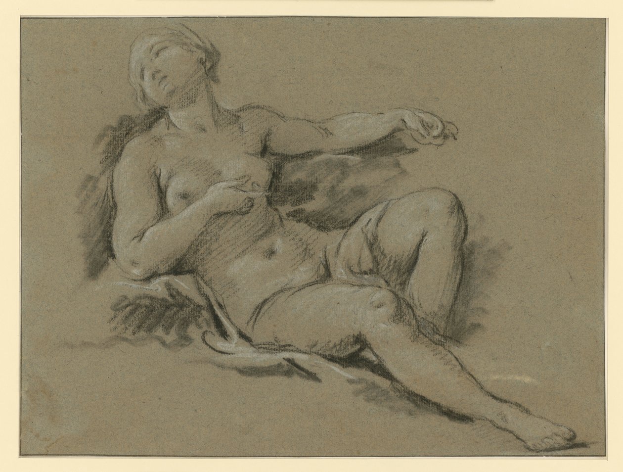 Figura de nu feminino deitada de François Boucher