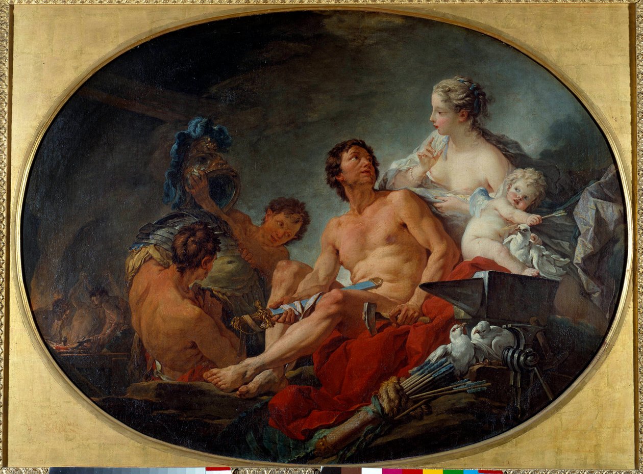 The Forges of Vulcan Painting by François Boucher (1703-1770) 1747 Sun. 0,94x1,27 m de François Boucher