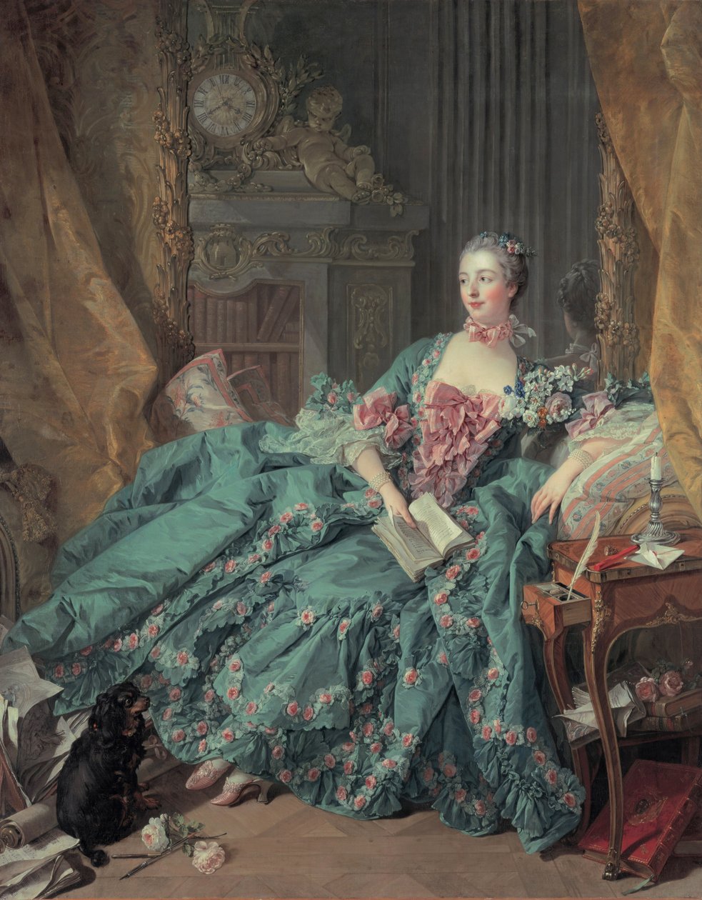 Retrato da Madame de Pompadour de François Boucher
