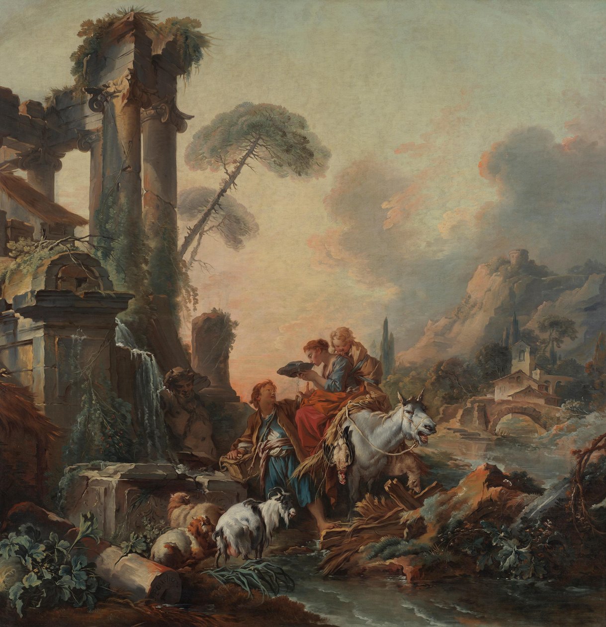 Pausa junto à fonte de François Boucher