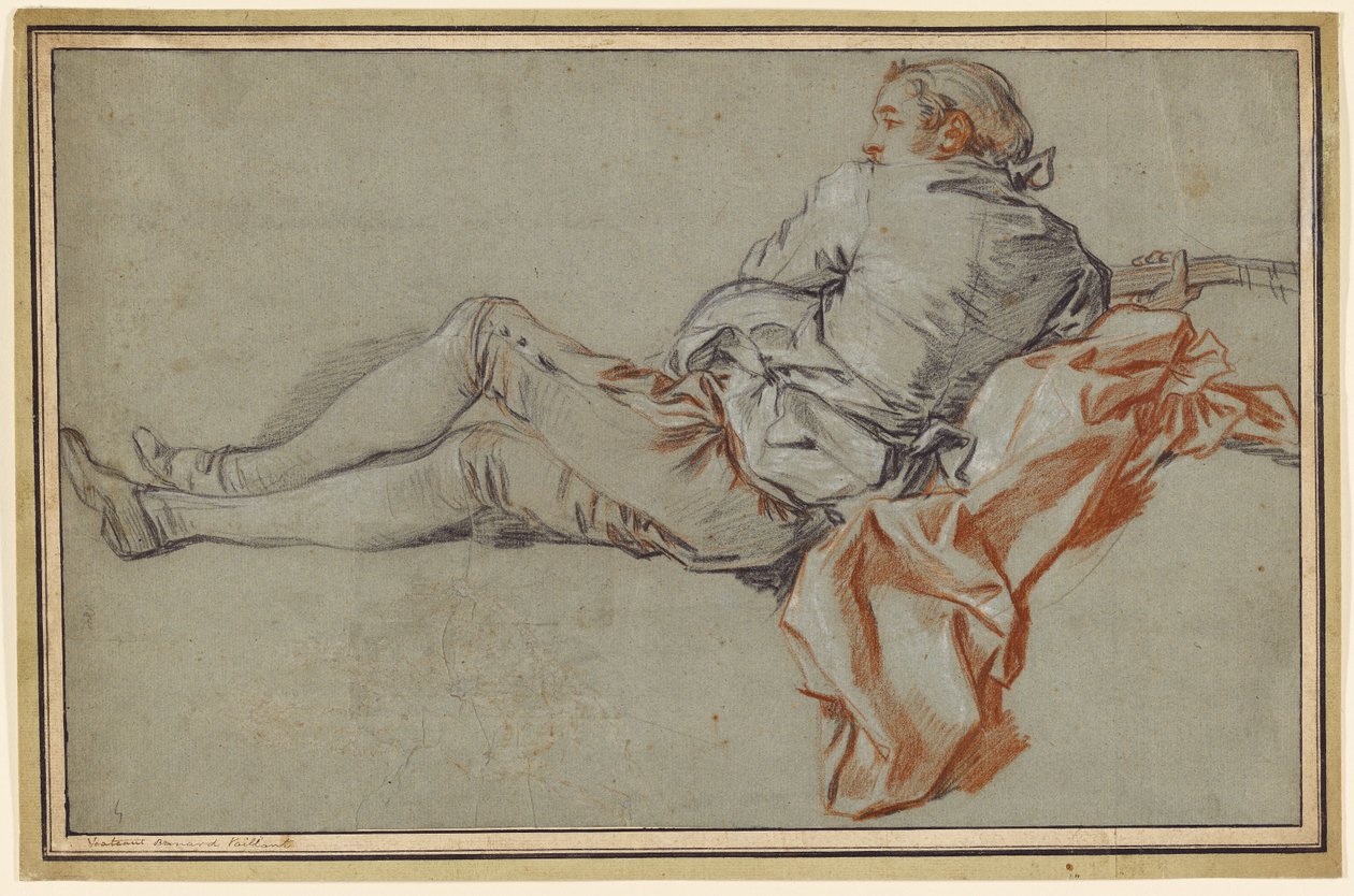 Figura masculina reclinada de François Boucher