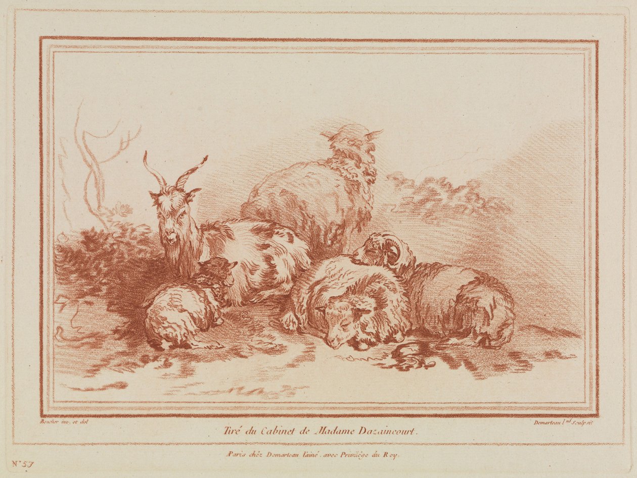rebanho de ovelhas de François Boucher