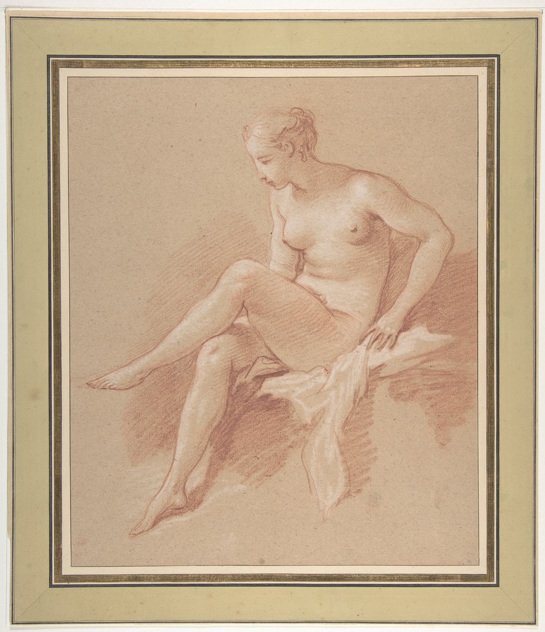 Nu feminino sentado de François Boucher