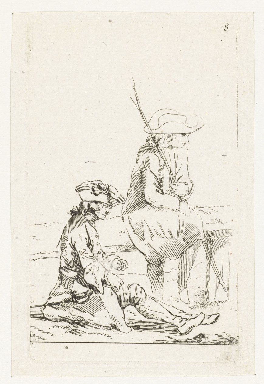 Um soldado e um camponês de François Boucher