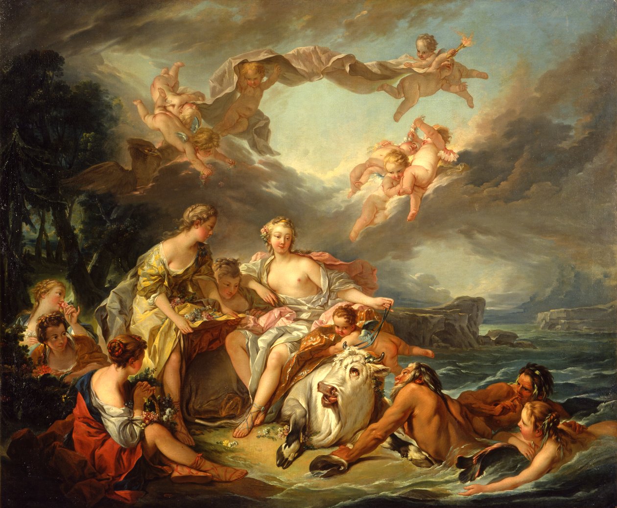 O Rapto de Europa, depois de 1747 (óleo sobre tela) de François Boucher
