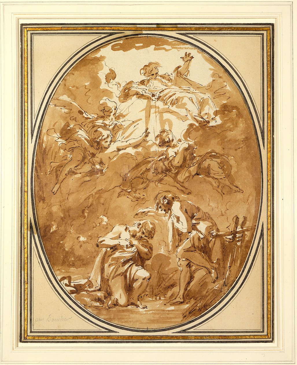 O Batismo de Cristo de François Boucher