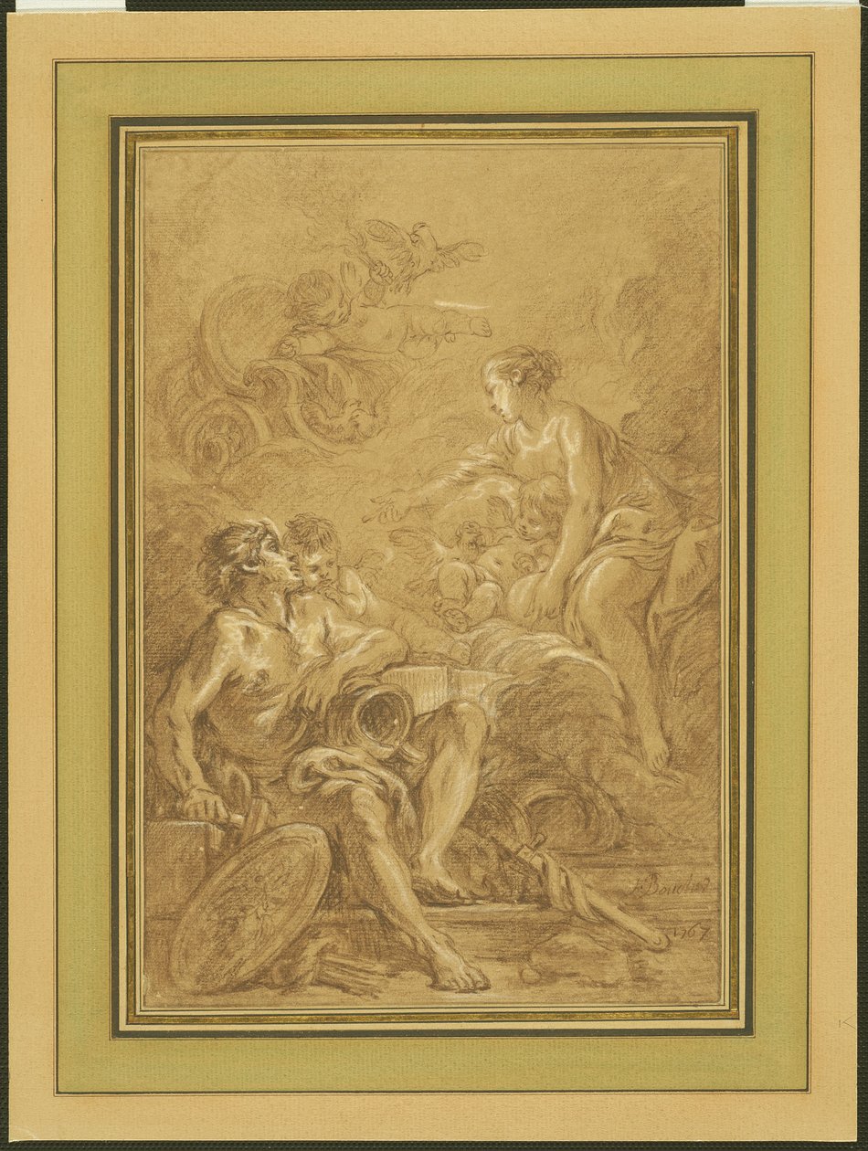 Vénus ordena a Vulcano que faça armas para Eneias de François Boucher